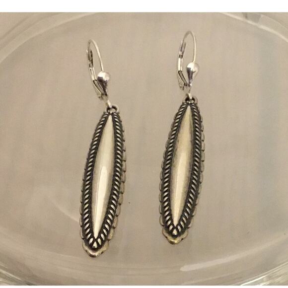 Vintage CAROLYN POLLACK American West Sterling Concho Drop/Dangle Earrings RARE - Picture 1 of 6